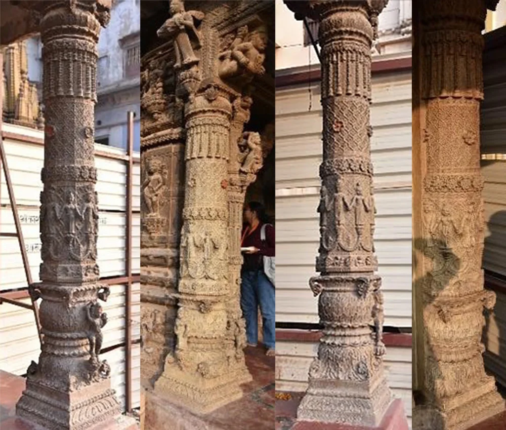 Pillars of mandapa, Kumbha Mahadev Temple, Varanasi, Uttar Pradesh