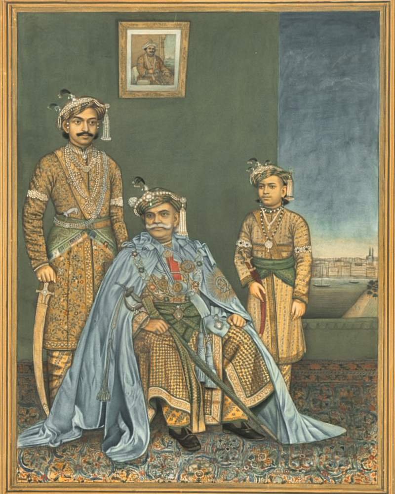 Image 3, Portraits of Ishwari Prasad Narayan Singh (Maharaja of Banaras) and his successors, Prabhu Narayan Singh and Aditya Narayan Singh